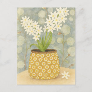 Water Colouring Painting Hyacinth Postcard