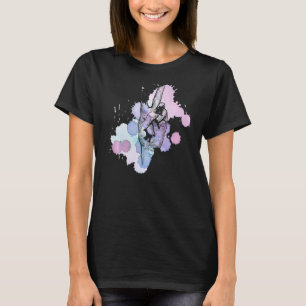 Water Colours Women Peace Hand Sign Peace T-Shirt