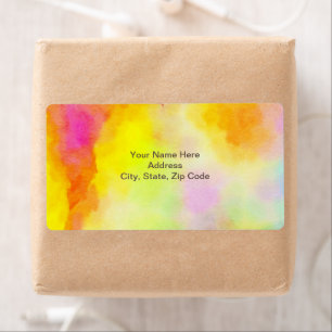 Water Colours Yellow Labels