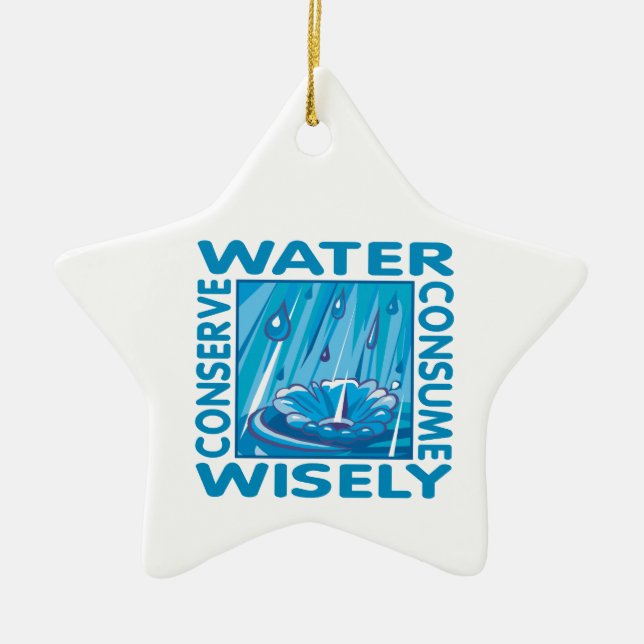 Water Conservation Ceramic Tree Decoration (Front)