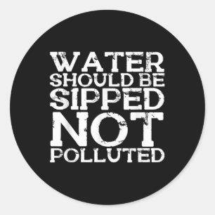 Water Conservation Environmental Protection World Classic Round Sticker
