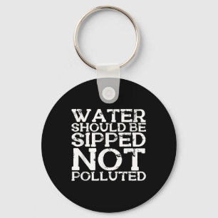 Water Conservation Environmental Protection World Key Ring
