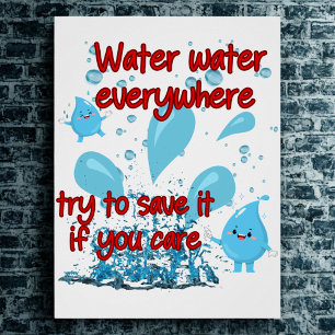 Water Conservation Glossy Poster