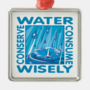 Water Conservation Metal Tree Decoration