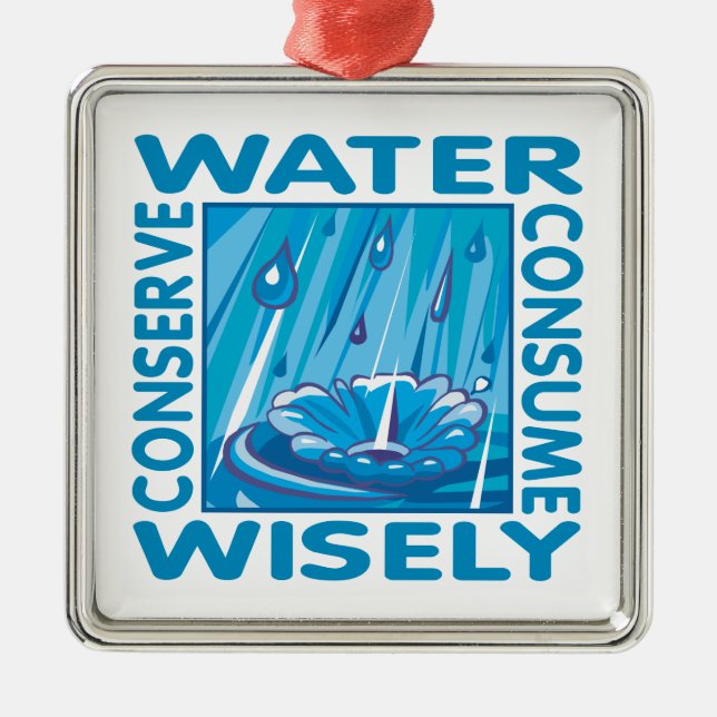 Water Conservation Metal Tree Decoration (Front)