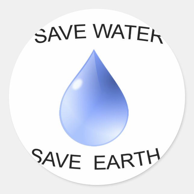 Water Conservation products! Classic Round Sticker (Front)