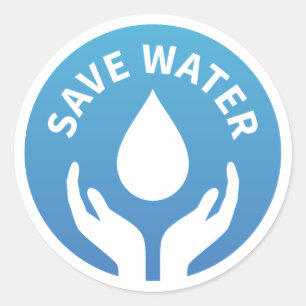 Water conservation / save water badge sticker