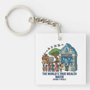 Water Conservation The World's True Wealth Key Ring