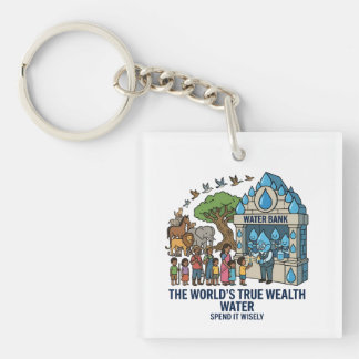 Water Conservation The World's True Wealth Key Ring