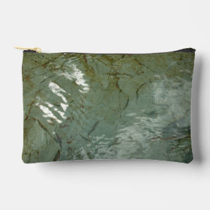Water-Covered Rock Slab Nature Photo Accessory Pouch
