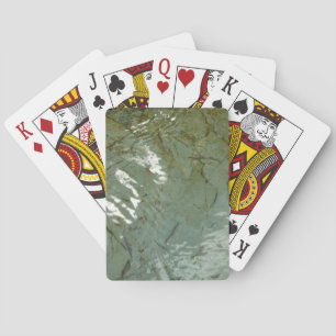 Water-Covered Rock Slab Nature Photo Playing Cards