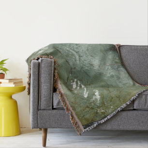 Water-Covered Rock Slab Nature Photo Throw Blanket