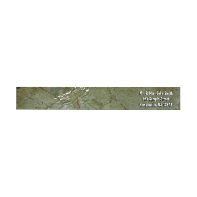 Water-Covered Rock Slab Nature Photo Wrap Around Label (Individual)