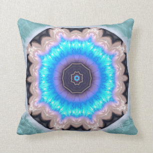 Water Crystal Mandala Pillow