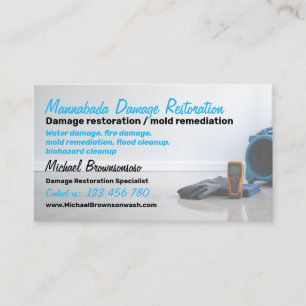 Water Damage Restoration Service Mould Remediation Business Card