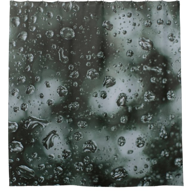 Water dew on glass shower curtain (Front)