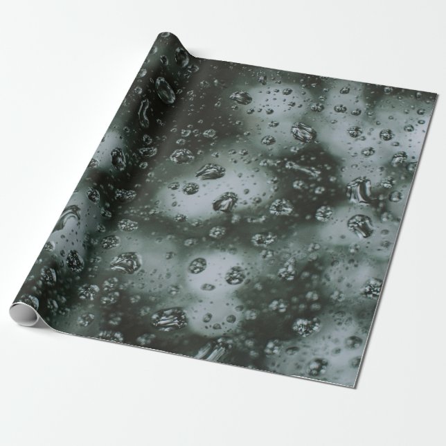 Water dew on glass wrapping paper (Unrolled)