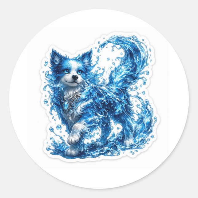 Water Dog Fantasy Sticker (Front)