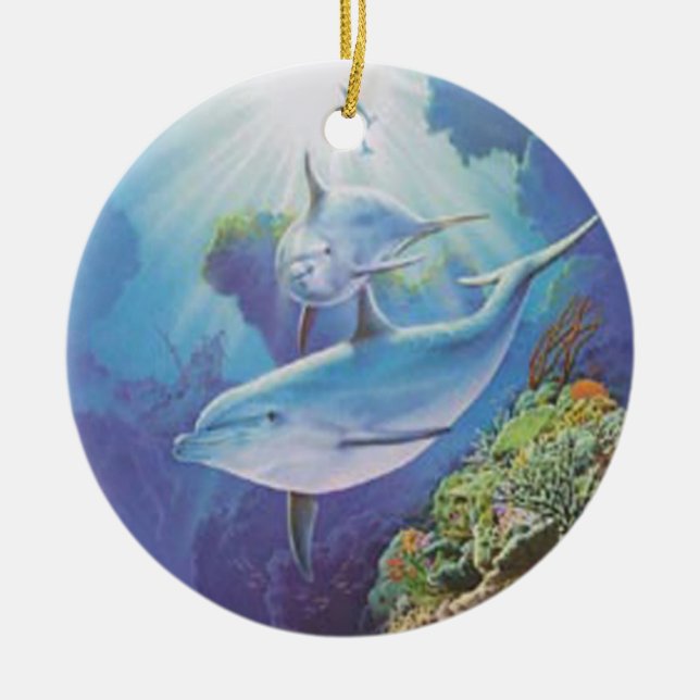 Water Dolphin Ornament (Front)