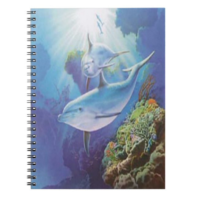 Water Dolphin Spiral Notebook (Front)