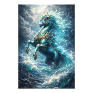 Water Dragon Horse Fantasy Creature Ocean Spirit B Photo Print
