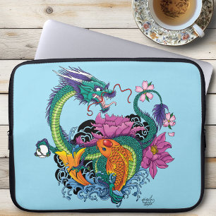 Water Dragon & Koi Laptop Sleeve