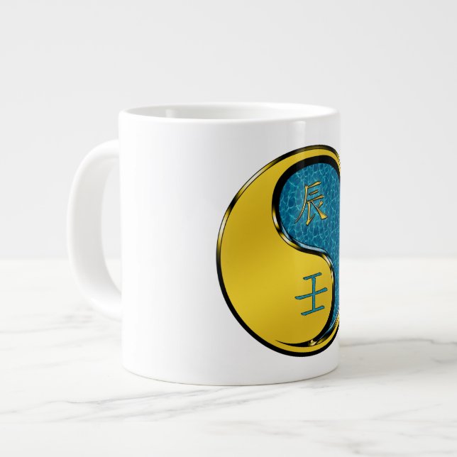 Water Dragon Large Coffee Mug (Front Left)