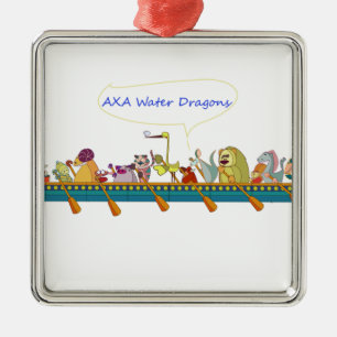 Water Dragon Metal Ornament