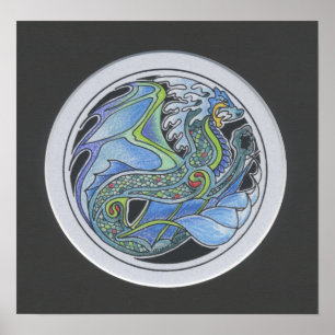 Water Dragon Poster
