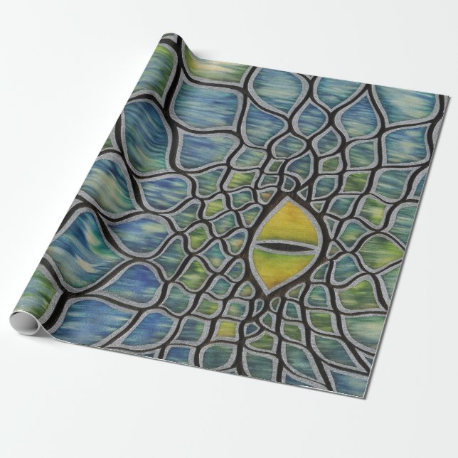 Water Dragon Wrapping Paper (Unrolled)