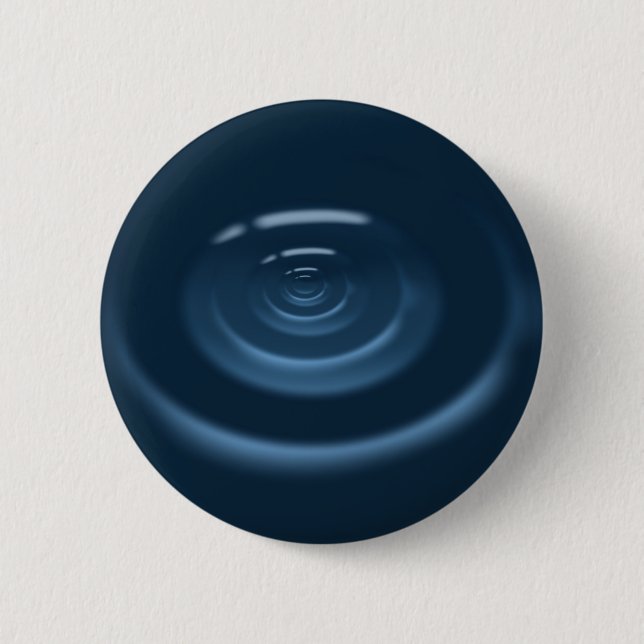 Water Drop 6 Cm Round Badge (Front)