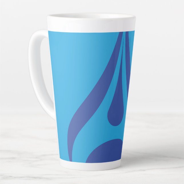Water Drop design on  white mug (Left Angle)