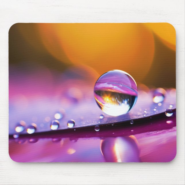 Water Drop Dewdrop Nature Serene Calm Mouse Pad (Front)