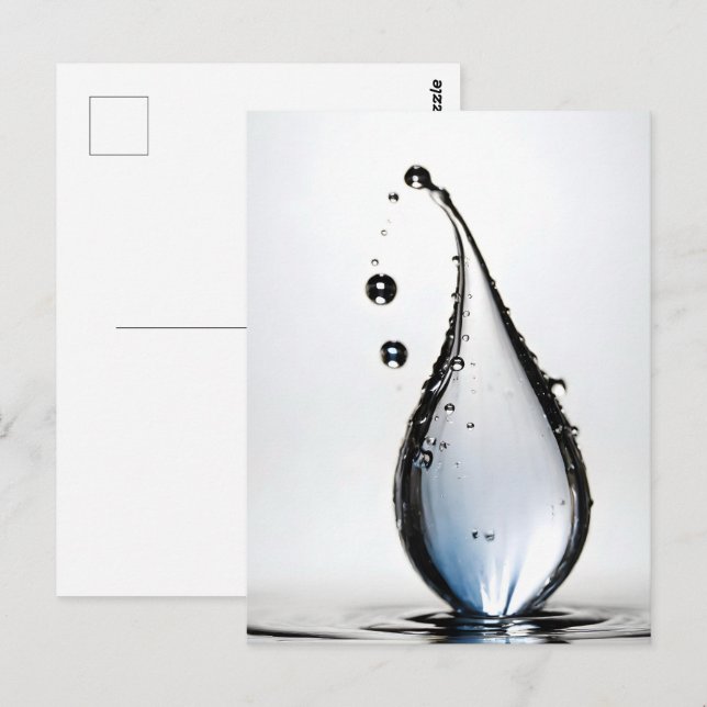Water drop macro postcard (Front/Back)