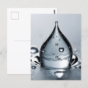 Water drop macro postcard