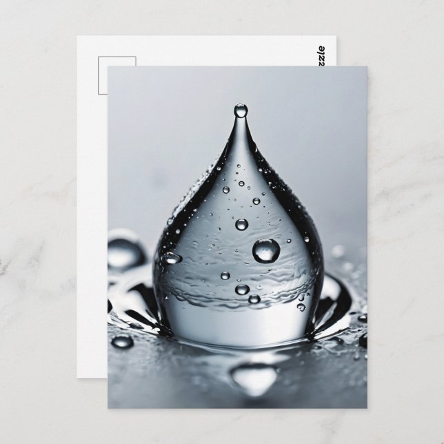 Water drop macro postcard (Front/Back)