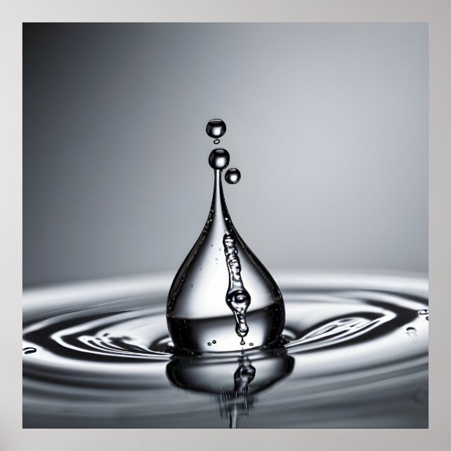 Water drop macro poster (Front)