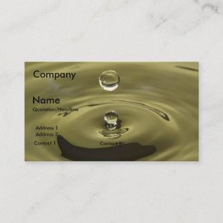 water drop plumber business card