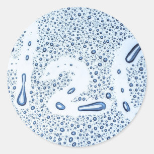 Water Drop Splash H2O Classic Round Sticker