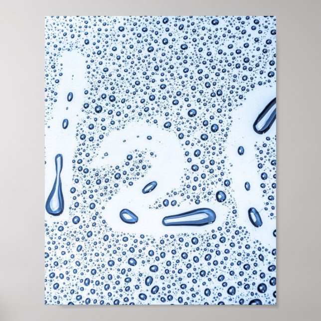 Water Drop Splash H2O Poster (Front)