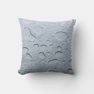 Water Droplet Abstract Drops Crystal Clear Pattern Cushion