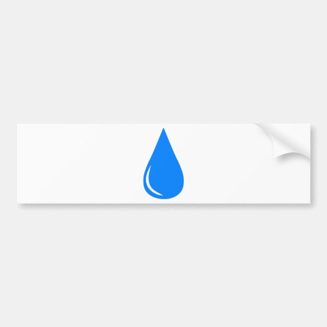 Water Droplet Bumper Sticker (Front)