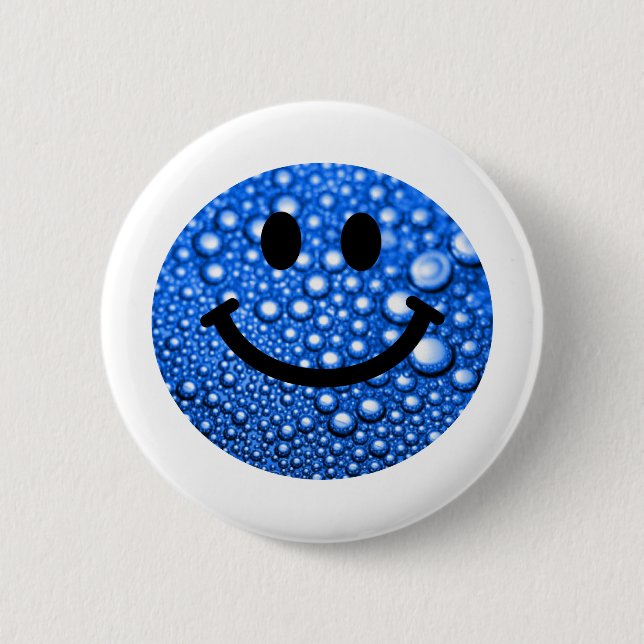 Water droplets 6 cm round badge (Front)