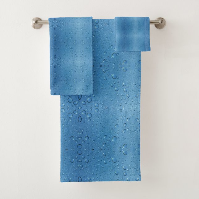 Water Droplets Against Blue Sky Bath Towel Set (Insitu)