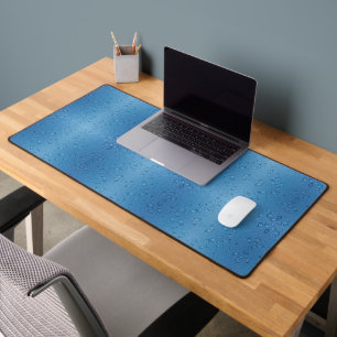 Water Droplets Against Blue Sky Desk Mat