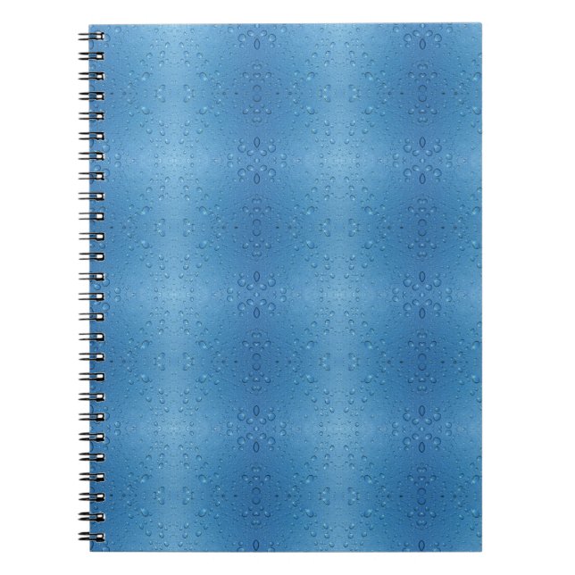 Water Droplets Against Blue Sky Notebook (Front)
