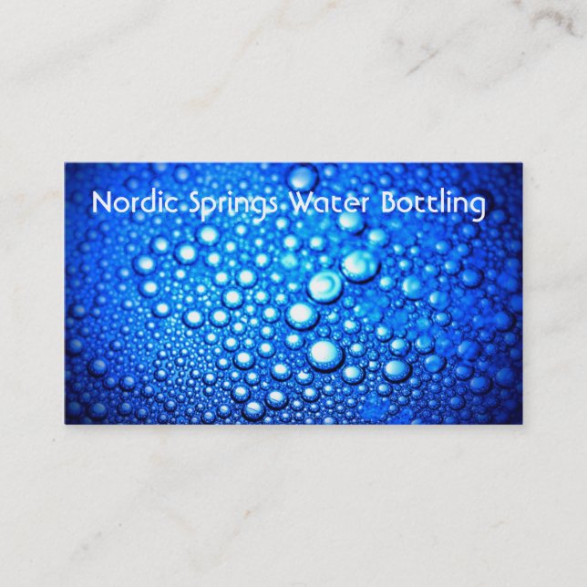 Water Droplets Business Card (Front)
