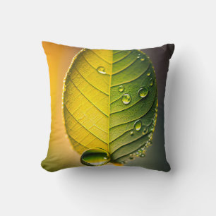 Water Droplets Calm Tranquil Nature Peaceful Free Cushion