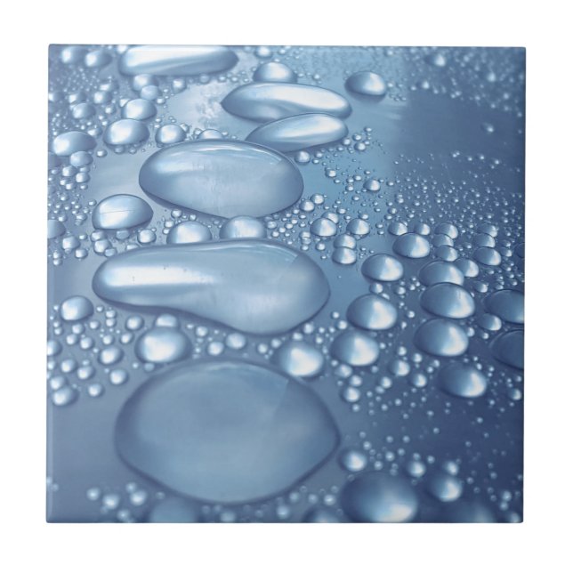 Water Droplets Ceramic Tile (Front)