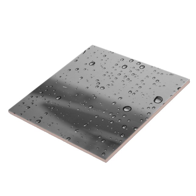  Water Droplets Ceramic Tile (Side)